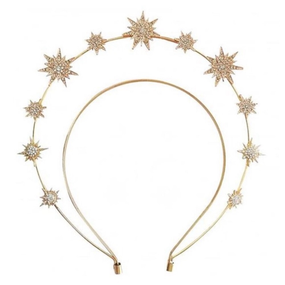 Celestial Halo Crown | Moon & Stars Headband